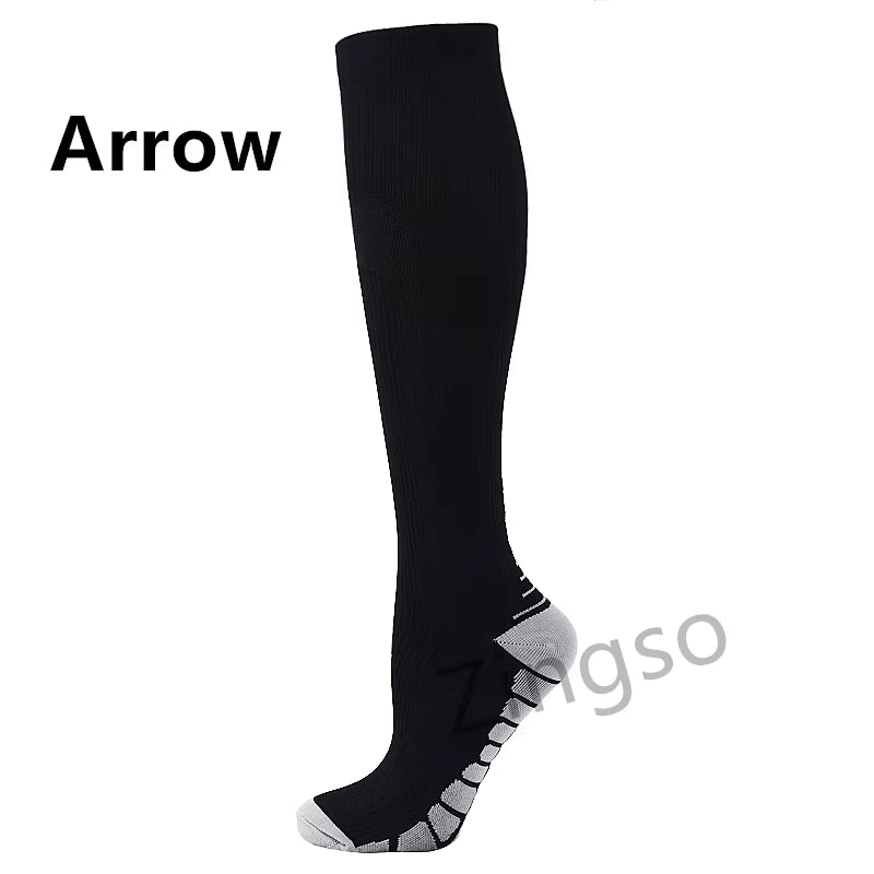 Compression Socks Running Sports Stockings 20-30 Mmhg Men Women Sports Socks for Soccer Marathon Cycling Football Varicose Veins