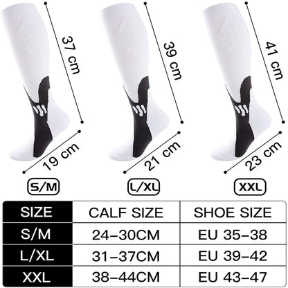 Compression Socks Running Sports Stockings 20-30 Mmhg Men Women Sports Socks for Soccer Marathon Cycling Football Varicose Veins