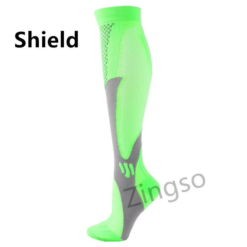 Compression Socks Running Sports Stockings 20-30 Mmhg Men Women Sports Socks for Soccer Marathon Cycling Football Varicose Veins