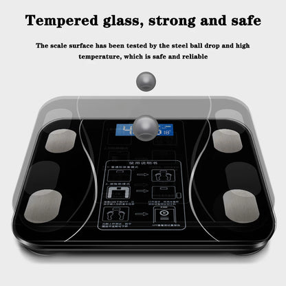 Body Fat Scale Smart Wireless Digital Bathroom Weight Scale Body Composition Analyzer with Smartphone App Bluetooth-Compatible