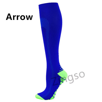 Compression Socks Running Sports Stockings 20-30 Mmhg Men Women Sports Socks for Soccer Marathon Cycling Football Varicose Veins