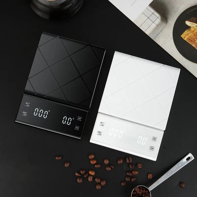 Smart Coffee Electronic Scale High Precision Digital Timing LCD Scale 3Kg/0.1G Coffee Balance Measuring Weight Scale for Kitchen