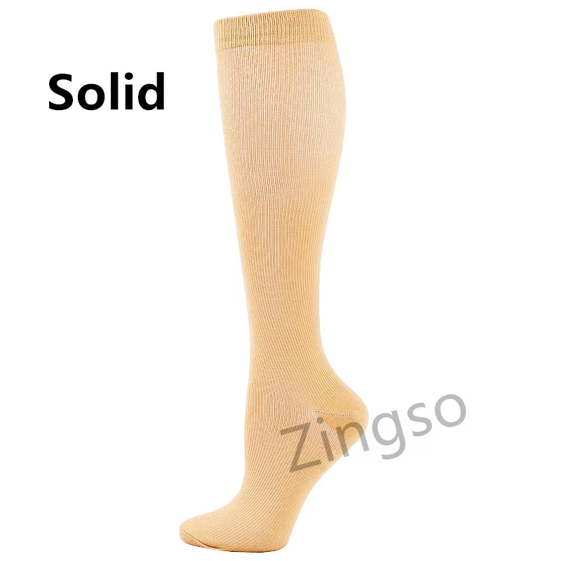 Compression Socks Running Sports Stockings 20-30 Mmhg Men Women Sports Socks for Soccer Marathon Cycling Football Varicose Veins