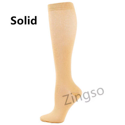 Compression Socks Running Sports Stockings 20-30 Mmhg Men Women Sports Socks for Soccer Marathon Cycling Football Varicose Veins