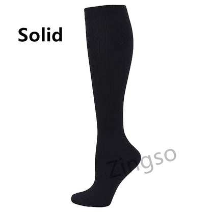 Compression Socks Running Sports Stockings 20-30 Mmhg Men Women Sports Socks for Soccer Marathon Cycling Football Varicose Veins