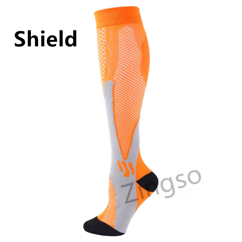 Compression Socks Running Sports Stockings 20-30 Mmhg Men Women Sports Socks for Soccer Marathon Cycling Football Varicose Veins