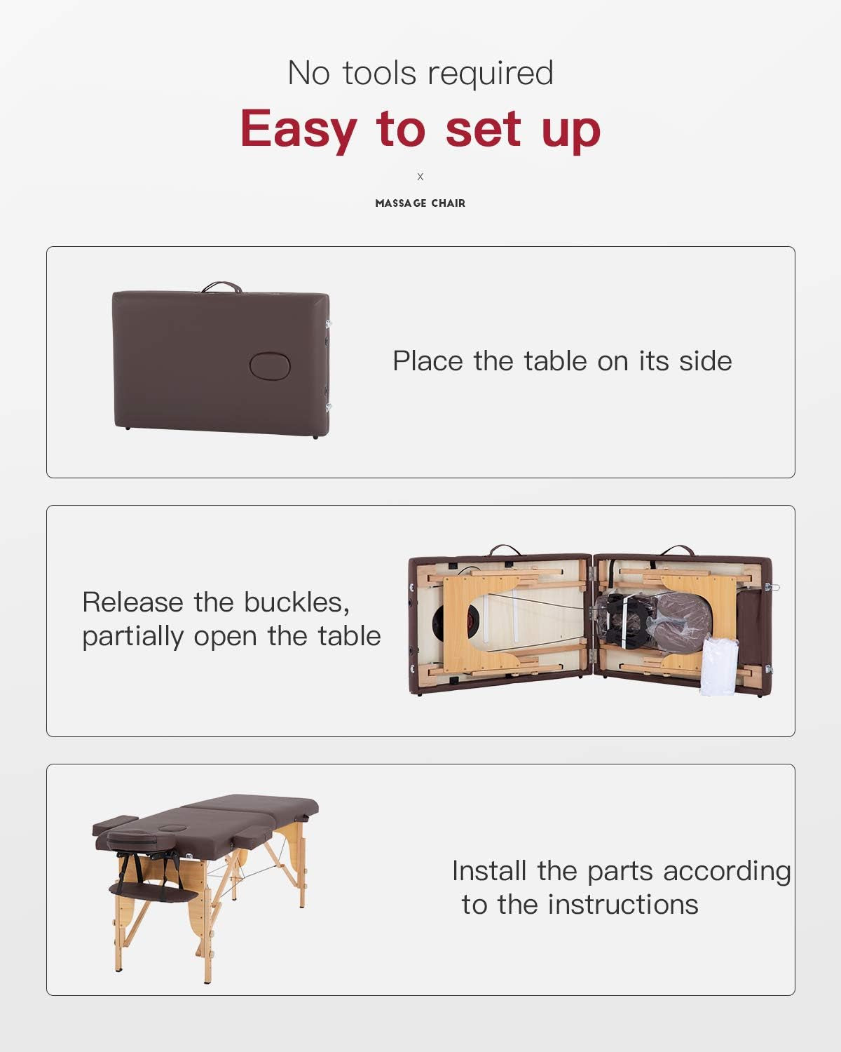 Massage Bed Portable Massage Table 24 Inch Wide Lash Bed Height Adjustable 2 Folding Spa Table with Non-Woven Bag for Spa Footmassage Facial Carespa Tattoo