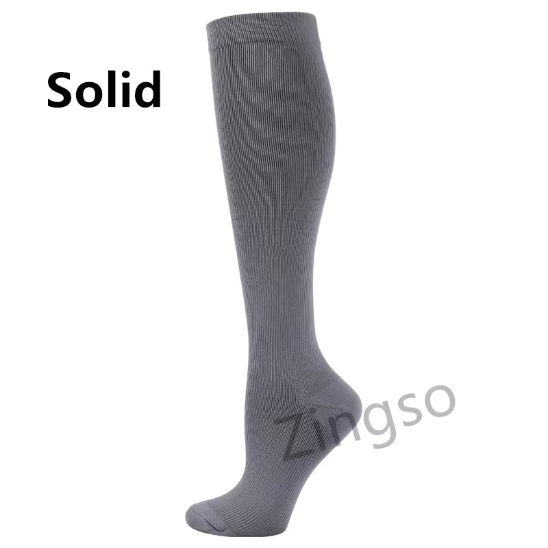 Compression Socks Running Sports Stockings 20-30 Mmhg Men Women Sports Socks for Soccer Marathon Cycling Football Varicose Veins
