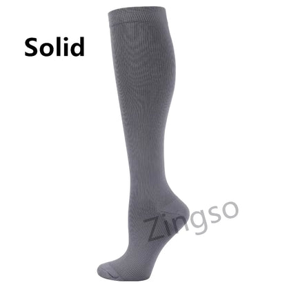 Compression Socks Running Sports Stockings 20-30 Mmhg Men Women Sports Socks for Soccer Marathon Cycling Football Varicose Veins