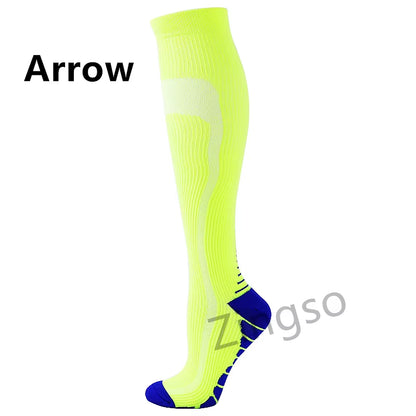 Compression Socks Running Sports Stockings 20-30 Mmhg Men Women Sports Socks for Soccer Marathon Cycling Football Varicose Veins