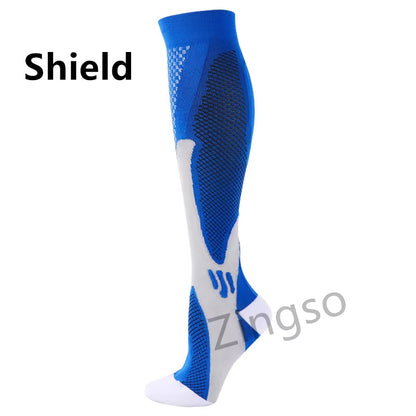 Compression Socks Running Sports Stockings 20-30 Mmhg Men Women Sports Socks for Soccer Marathon Cycling Football Varicose Veins