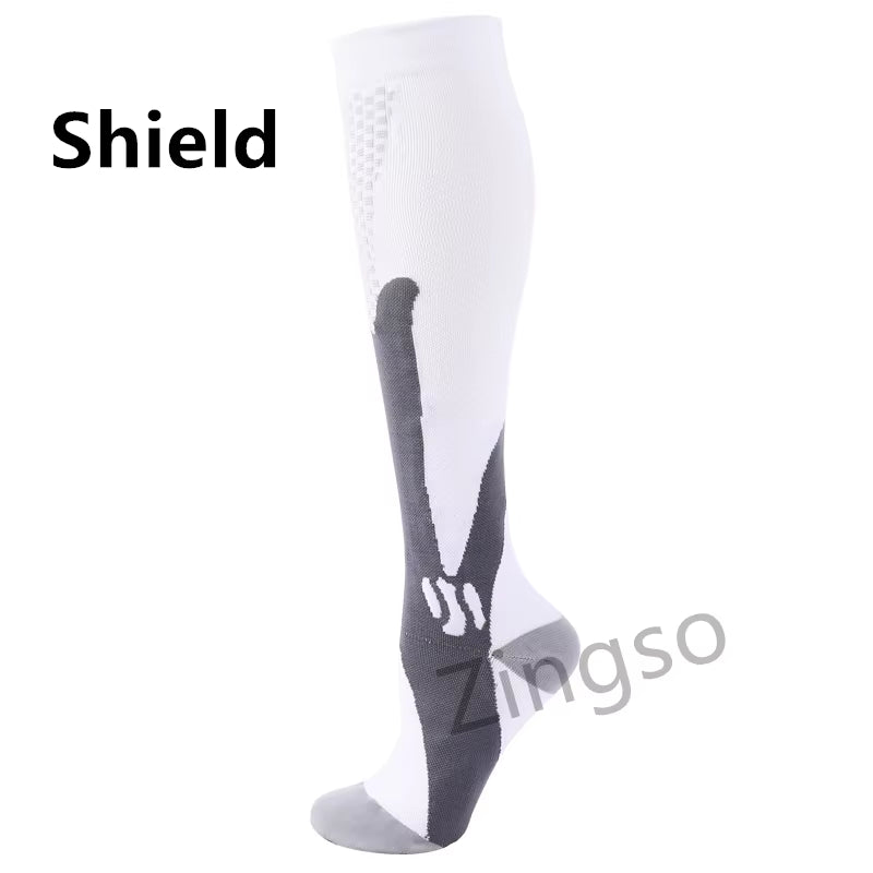 Compression Socks Running Sports Stockings 20-30 Mmhg Men Women Sports Socks for Soccer Marathon Cycling Football Varicose Veins