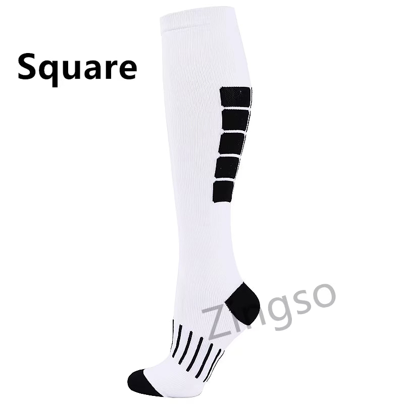 Compression Socks Running Sports Stockings 20-30 Mmhg Men Women Sports Socks for Soccer Marathon Cycling Football Varicose Veins