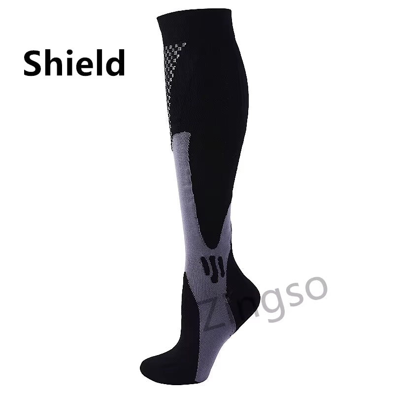 Compression Socks Running Sports Stockings 20-30 Mmhg Men Women Sports Socks for Soccer Marathon Cycling Football Varicose Veins