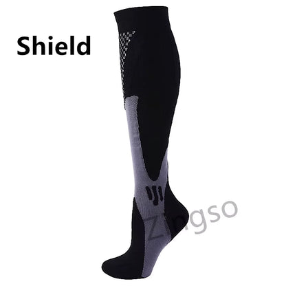 Compression Socks Running Sports Stockings 20-30 Mmhg Men Women Sports Socks for Soccer Marathon Cycling Football Varicose Veins