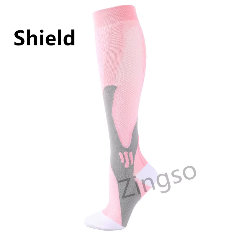 Compression Socks Running Sports Stockings 20-30 Mmhg Men Women Sports Socks for Soccer Marathon Cycling Football Varicose Veins