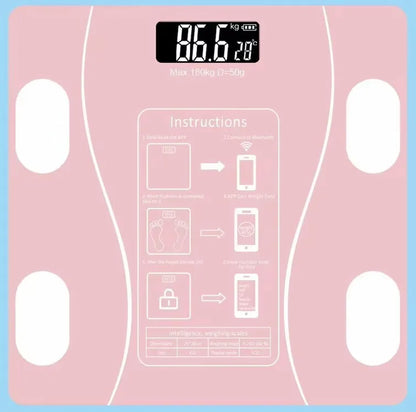 Body Fat Scale Smart Wireless Digital Bathroom Weight Scale Body Composition Analyzer with Smartphone App Bluetooth-Compatible