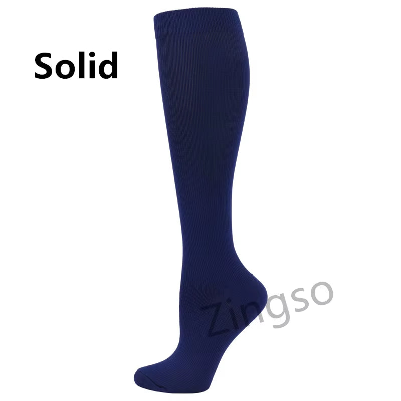 Compression Socks Running Sports Stockings 20-30 Mmhg Men Women Sports Socks for Soccer Marathon Cycling Football Varicose Veins