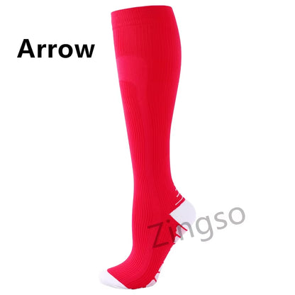 Compression Socks Running Sports Stockings 20-30 Mmhg Men Women Sports Socks for Soccer Marathon Cycling Football Varicose Veins