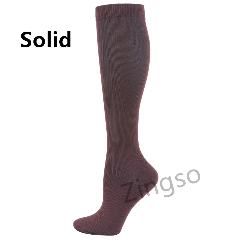 Compression Socks Running Sports Stockings 20-30 Mmhg Men Women Sports Socks for Soccer Marathon Cycling Football Varicose Veins
