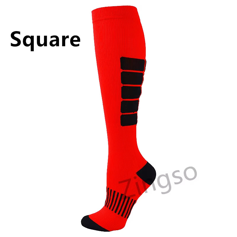 Compression Socks Running Sports Stockings 20-30 Mmhg Men Women Sports Socks for Soccer Marathon Cycling Football Varicose Veins